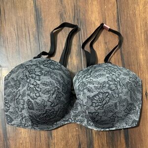 Cacique sexy Black Floral Lace Bra 42 DDD